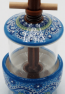 Blaue Gewürzmühle aus spanischer Keramik