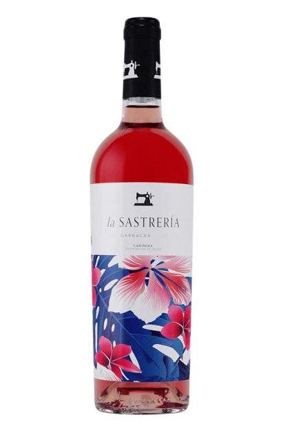 Weinhandel Spanien Roséwein - La Sastrería Rosado Garnacha Flasche – spanischer Roséwein aus Cariñena mit floralem Etikett