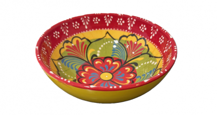 Mittelgröße Schale mit Blumenmuster aus Spanien 16cm