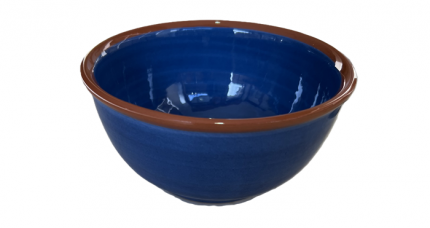 Keramik Schale, Blau mit Terrakotta-Rand – Spanisches Geschirr