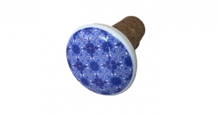 Flaschenstöpsel-Violett mit Keramikkopf, 4,5 x 5 cm