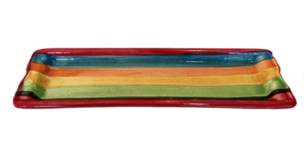 Löffelablage oder Servierteller-Streifen aus Spanischer Keramik 27 x 8,5cm