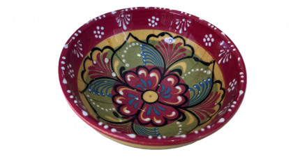 Kleine Schale mit Blumenmuster aus Spanien 13cm