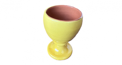 Eierbecher, Gelb mit Terrakotta, 5 cm – Spanisches Geschirr