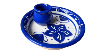 Schale für Oliven mit Kernbehälter aus Spanischer Keramik